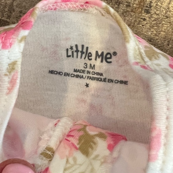 Floral Little Me Ruffle sleeper 3M NWT - Picture 3 of 5